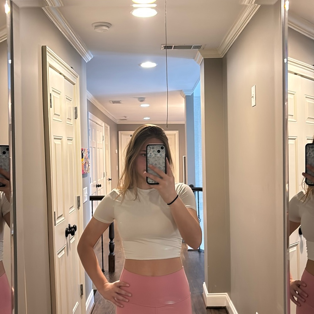 Lululemon Hold Tight Straight-Hem Cropped T-Shirt
